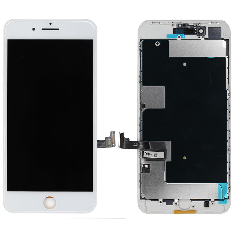 For IPhone 8 Plus Replacement LCD Screen Assembly with Touch Digitizer and Frame [True Tone] [White]