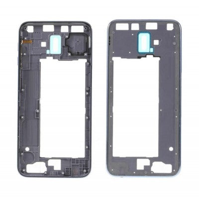 For Galaxy J6 Plus (J610) Replacement Middle Bezel Housing Center Frame With Buttons Keys + Glue [Grey]