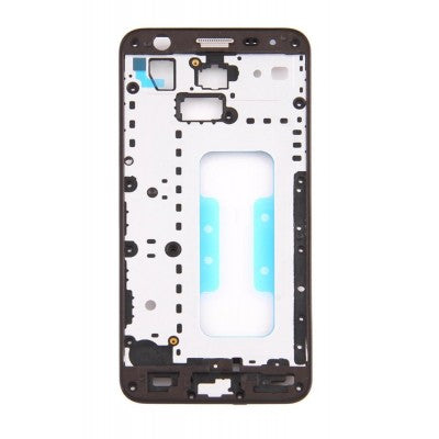 For Galaxy J7 Prime (G610) Replacement Middle Bezel Housing Center Frame With Buttons Keys + Glue [Black]