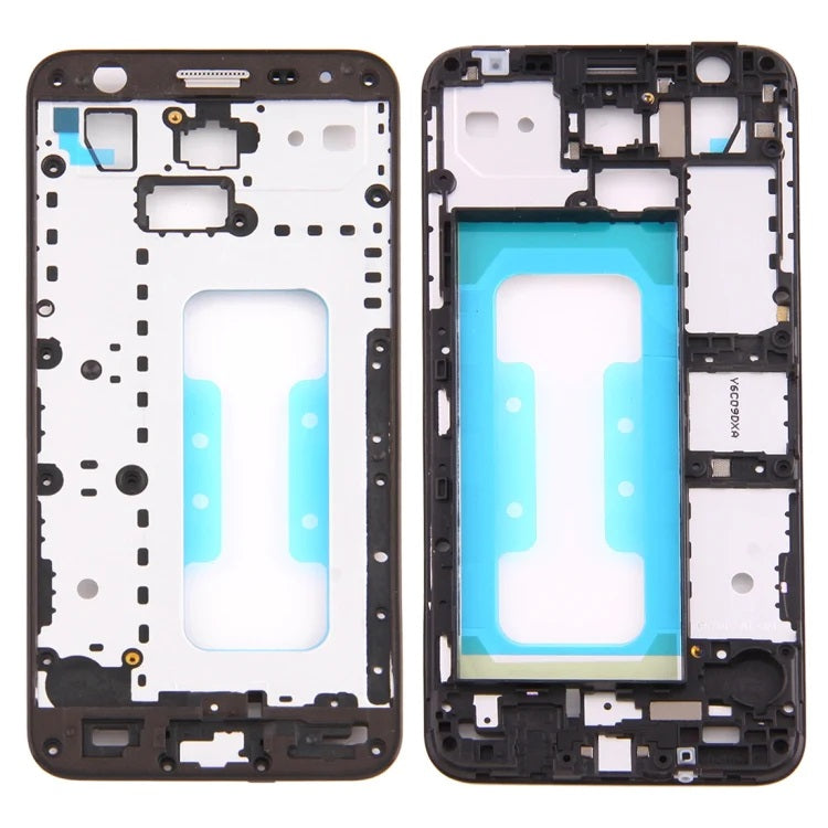 For Galaxy J5 prime (G570) Replacement Middle Bezel Housing Center Frame With Buttons Keys + Glue [Grey/ Black]