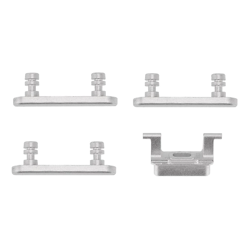 For Iphone 7G Replacement 3 Piece Button Set [Silver]