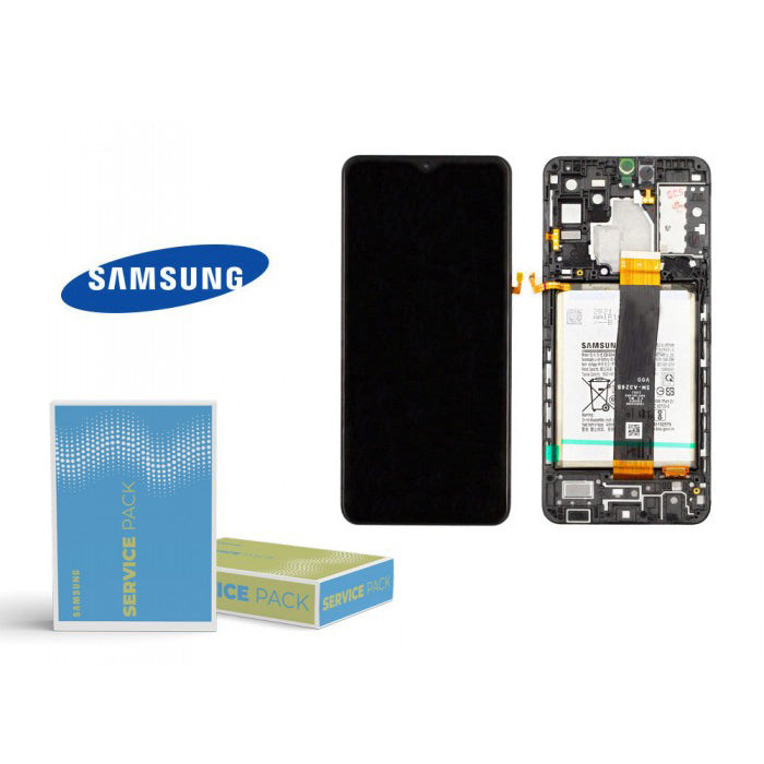 For A32 4G (SM-A325) LCD Screen With Touch Digitizer Assembly and Frame (Genuine Service Pack)