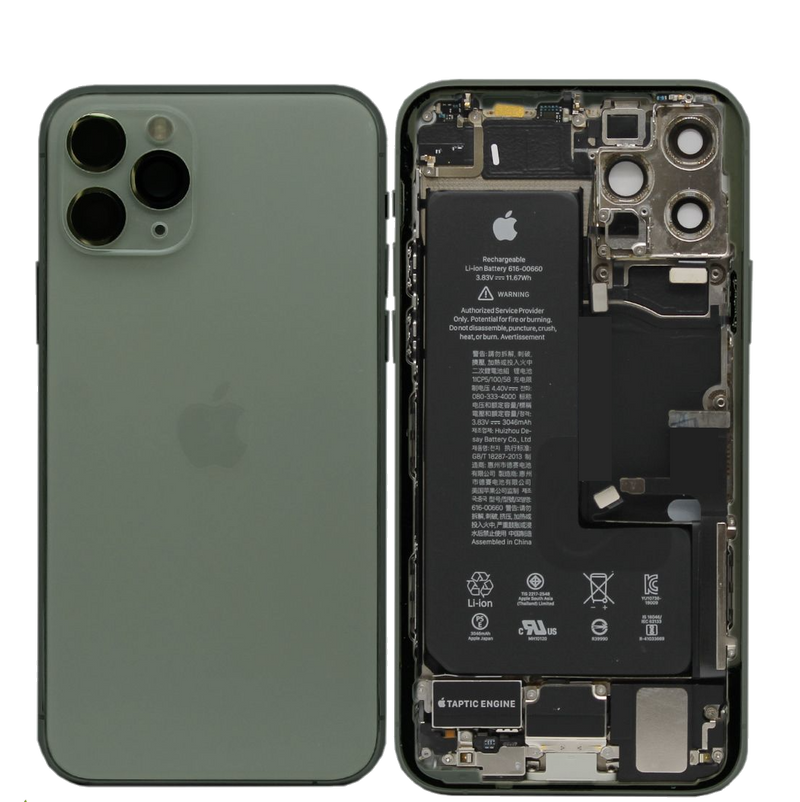 For IPhone 11 Pro Genuine Housing With Parts & Battery in [Green] (Grade A Condition Taken From 14 Days Used Phone)