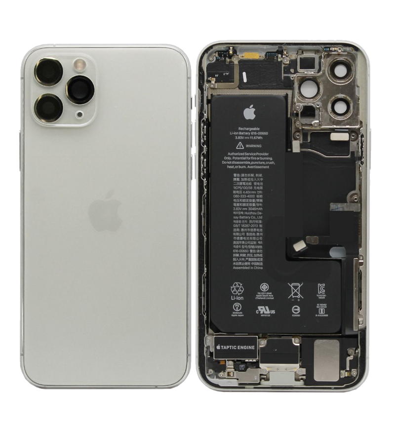 For IPhone 11 Pro Genuine Housing With Parts & Battery in [White] (Grade A Condition Taken From 14 Days Used Phone)