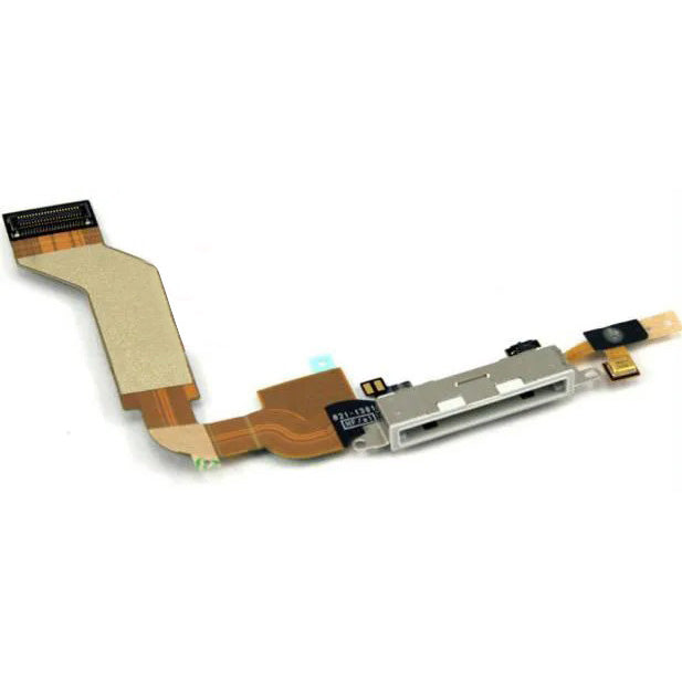 For IPhone 4S Replacement Charge Port with Flex [White]