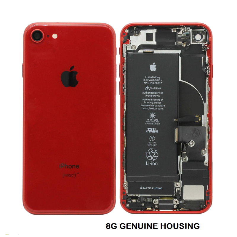 For IPhone 8 Genuine Housing With Parts With Battery in [Red] [Grade A Condition Taken From 14 Days Used Phone]